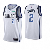 Men's Dallas Mavericks #2 Kyrie Irving White Association Edition Stitched Basketball Jersey,baseball caps,new era cap wholesale,wholesale hats